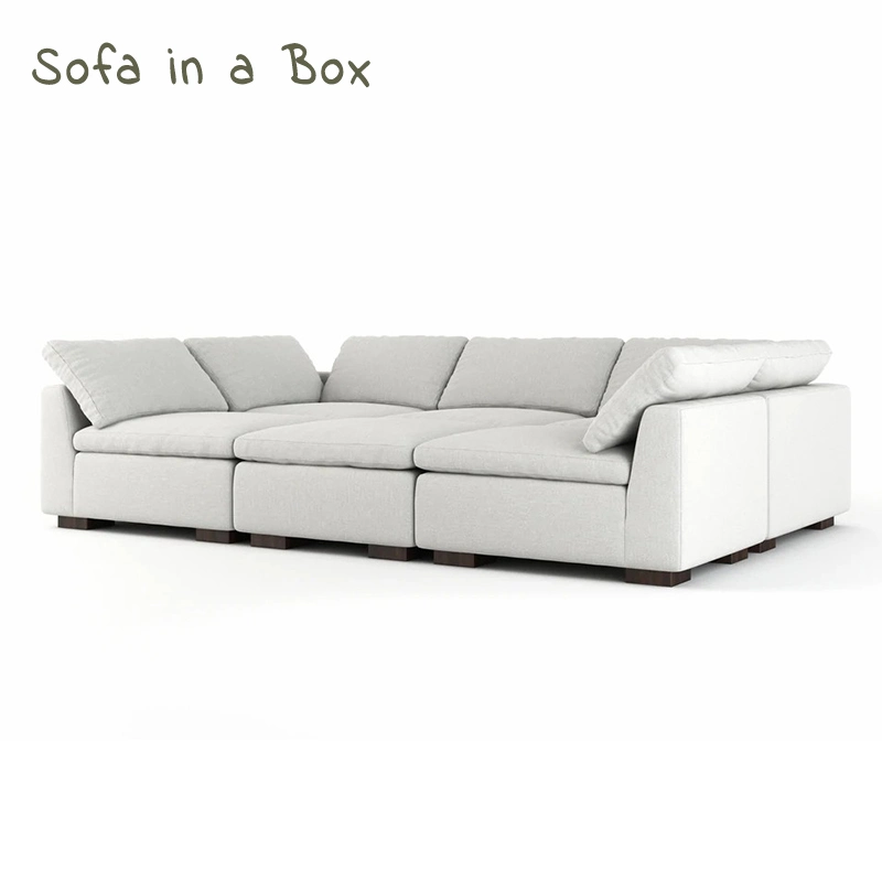 Wholesale Hotel Modern U Shaped Sectional Lobby Furniture Set Villa Home Living Room Cloud Couch Lounge Suite Corner White Leather Fabric Sleeper Sofa Cum Bed