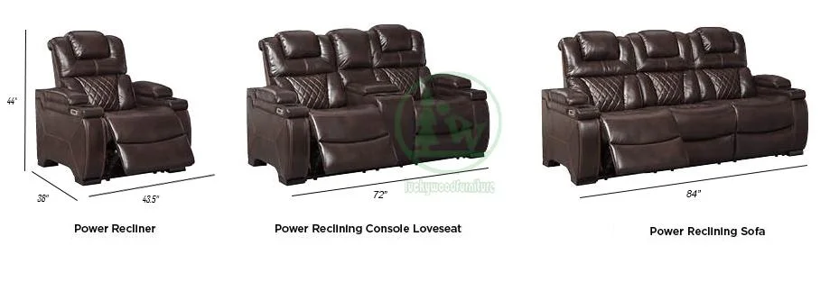 Custom Designer Sofa Chair with Power Recliner & Adjustable Headrest & Cupholder