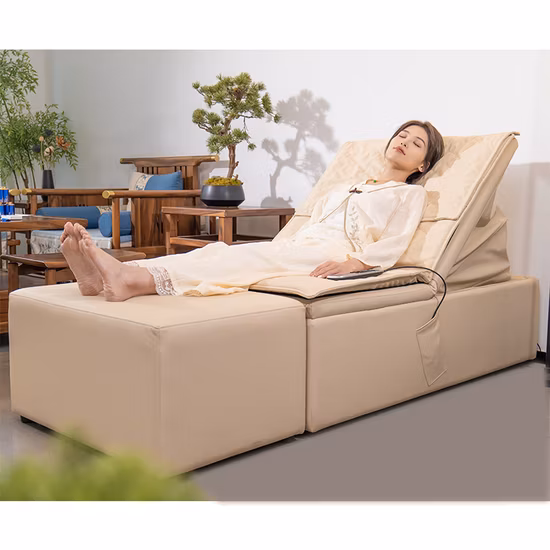 Sofá de sala de estar de luxo personalizado com poltrona reclinável multifuncional em couro, PU, ​​tecido