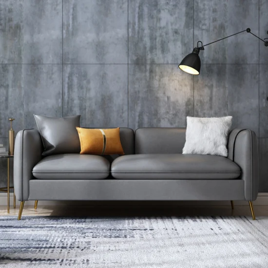 Mobiliário de escritório luxuoso de design modular L Shape Sofa Chaise